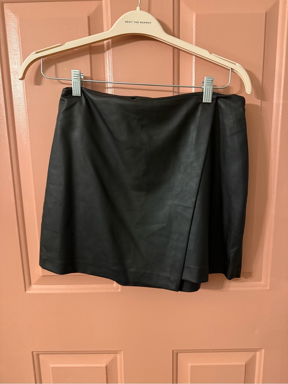 NWT Black Faux-Leather Mini Skirt